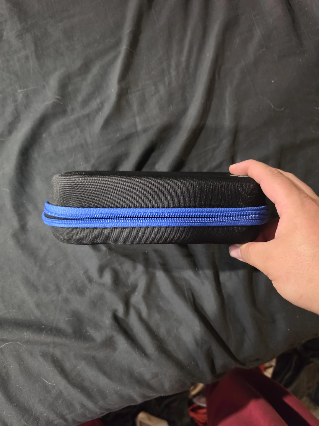 Black Nintendo Switch Lite Carrying Case with Blue Zipper - photo 4
