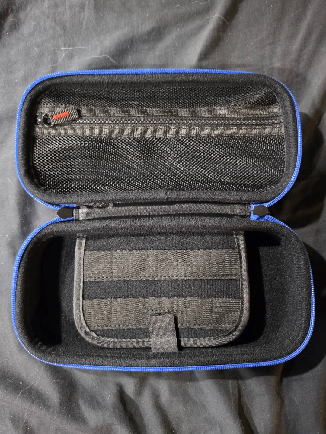 Black Nintendo Switch Lite Carrying Case with Blue Zipper - photo 5