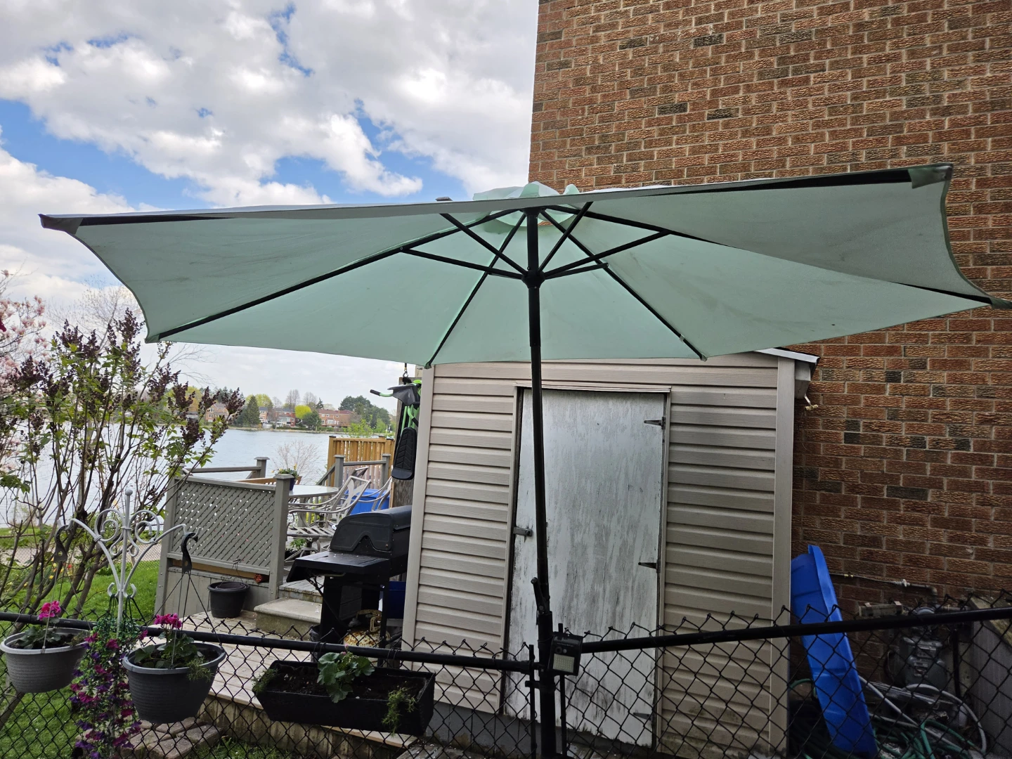 Outdoor Patio Umbrella - Light Blue