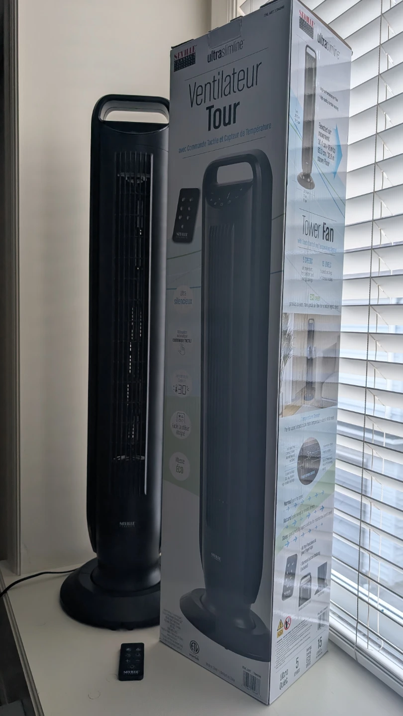 Seville Classics "Ultraslimline" Tower Fan with Remote - photo 4