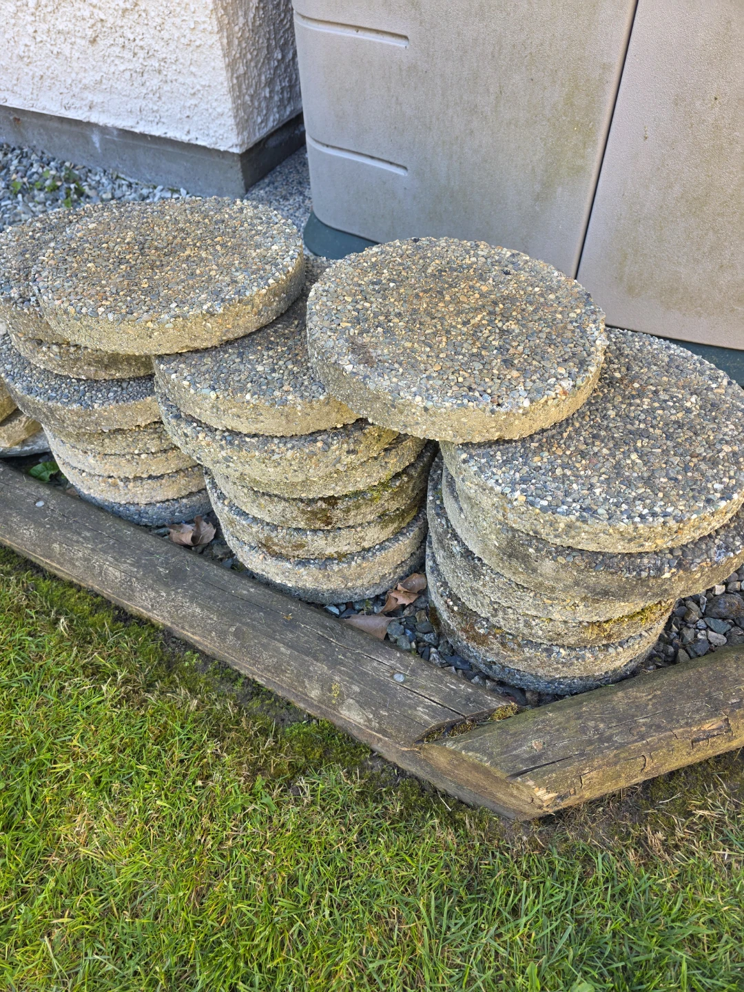 Round Concrete Stepping Stones (23 total)