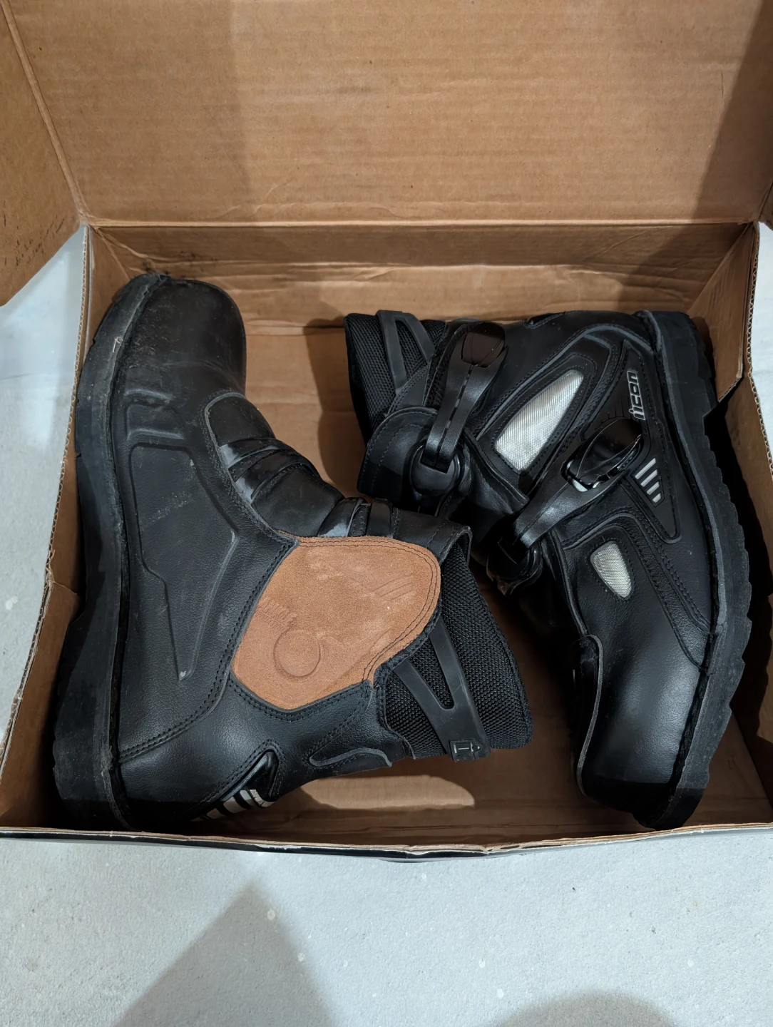 ICON Motorhead Motorcycle Boots - Size 12