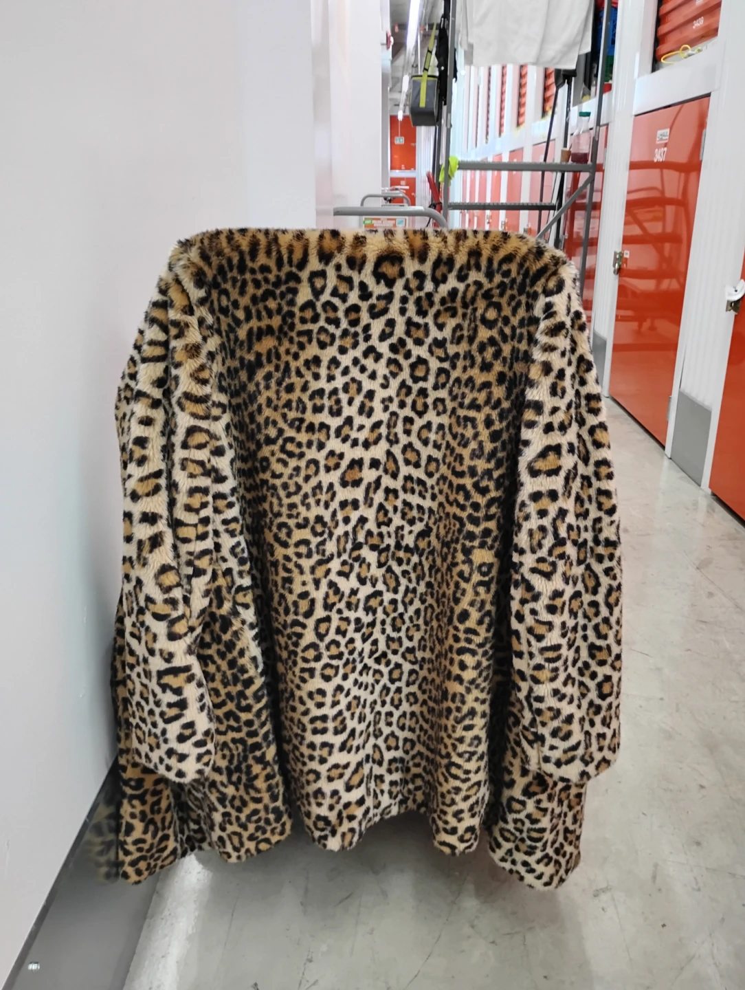 Forever 21 Leopard Print Faux Fur Jacket - Size L