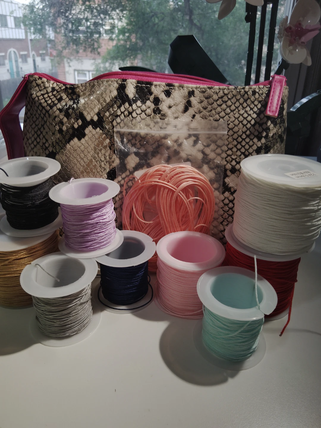 10 Thread colors + bag