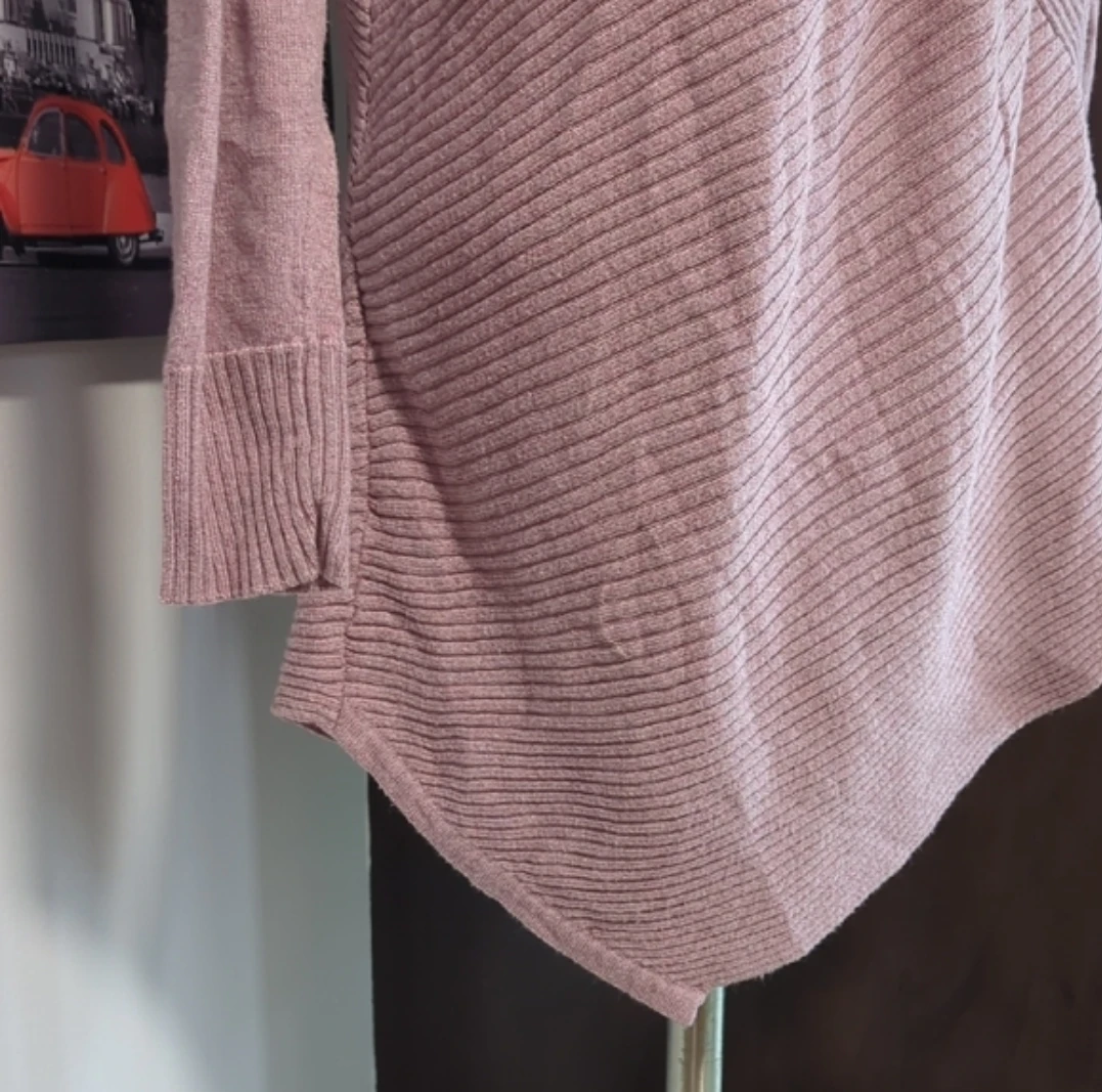 Reitmans Pink Ribbed Sweater - Small/Petite - photo 2