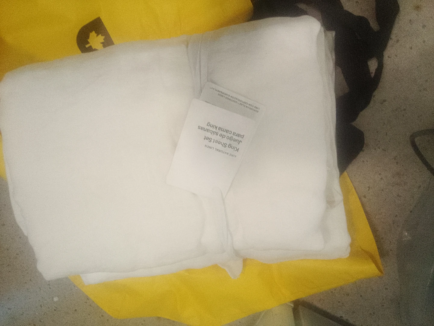 Aire Natural Linen King Sheet Set