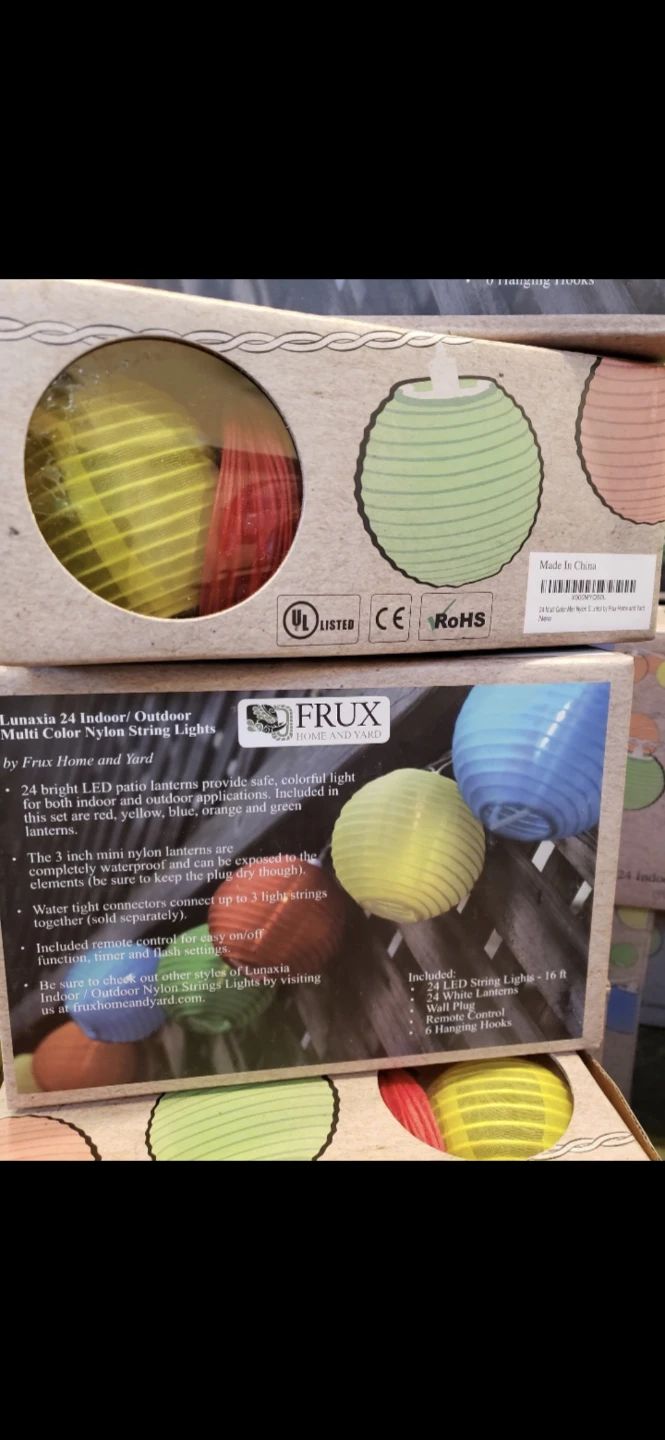 New 24 Indoor/Outdoor Multi-Color Nylon String Lanterns - photo 4