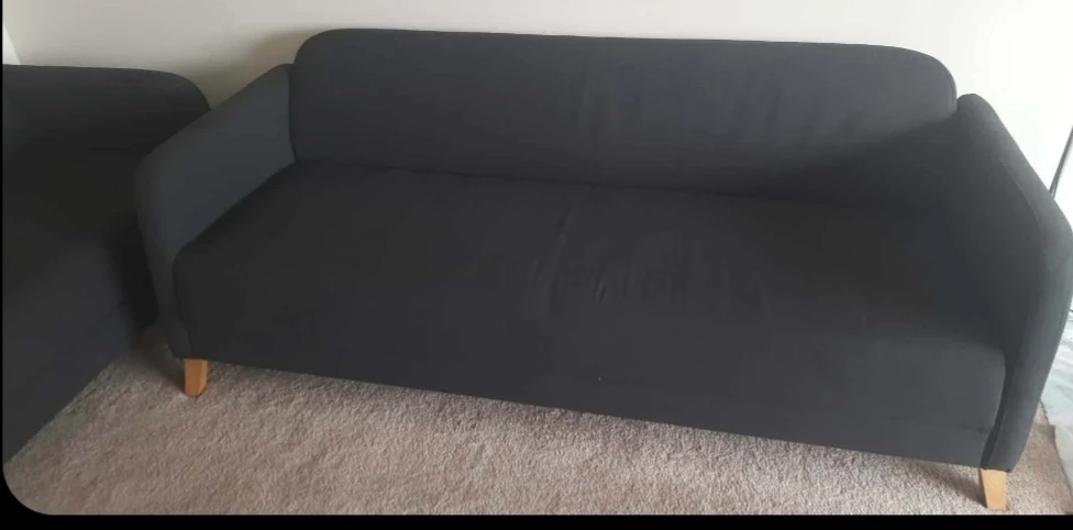 Dark Grey sofas 3seater x 2nos