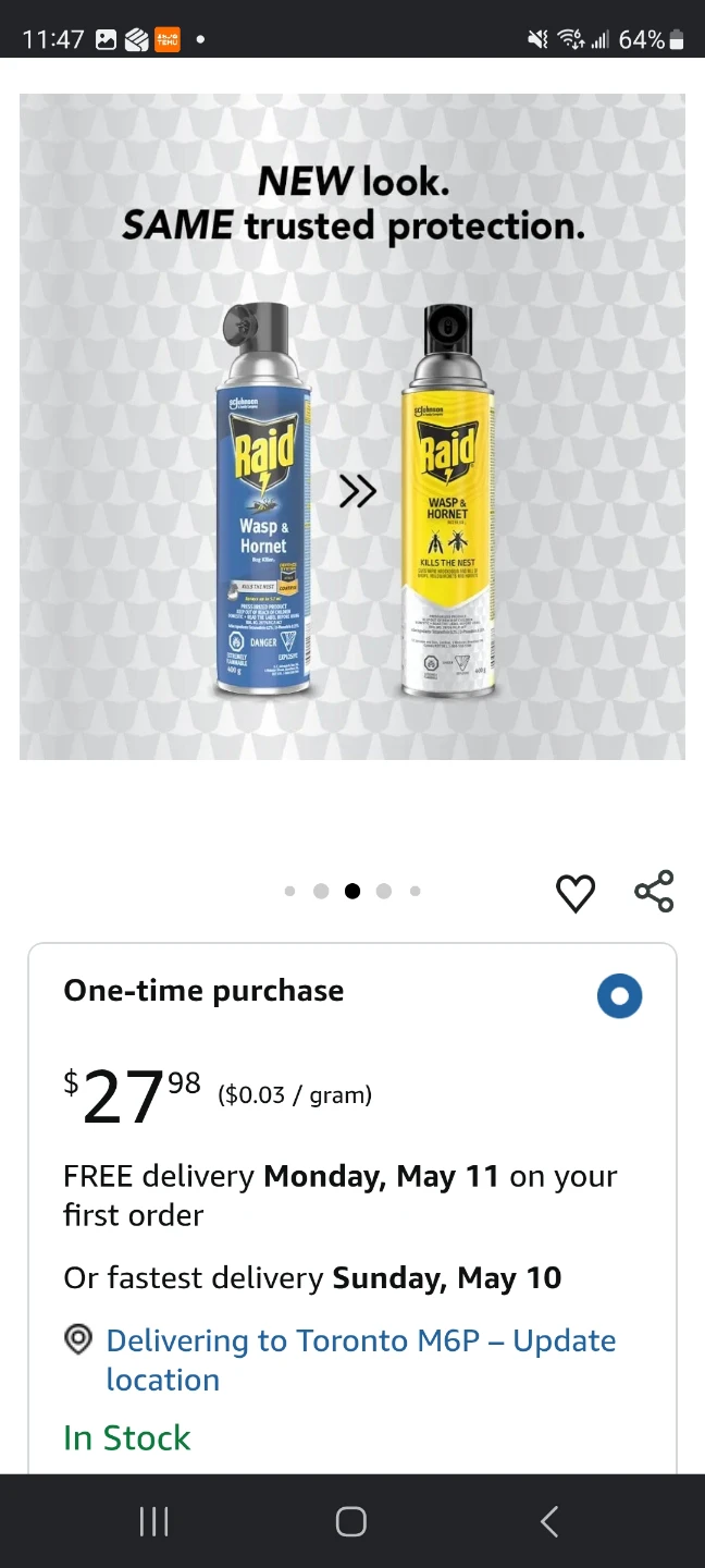 Raid Wasp & Hornet Killer Spray - 2 Pack - photo 4
