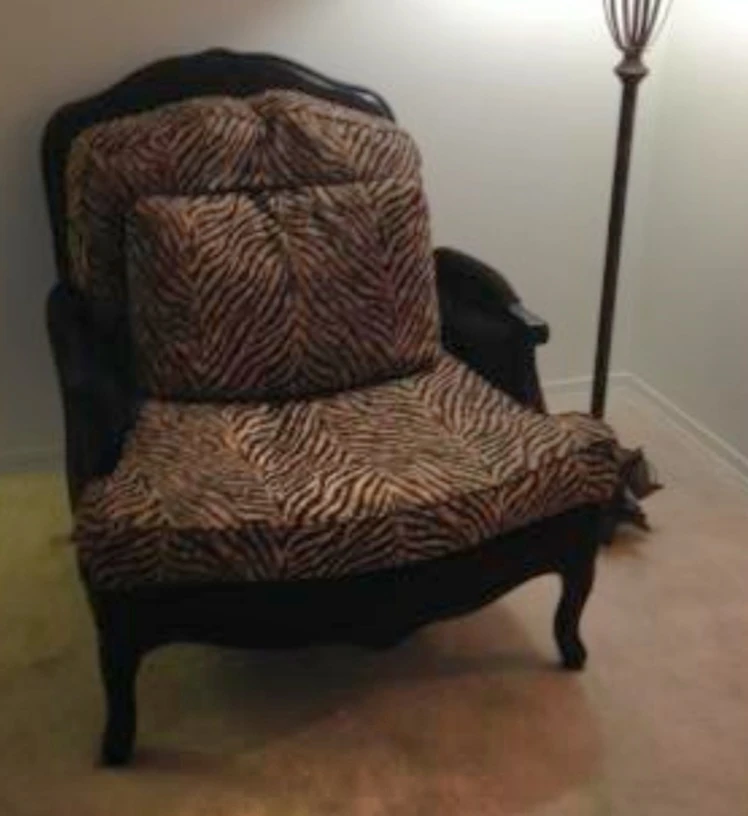 Zebra print accent chair