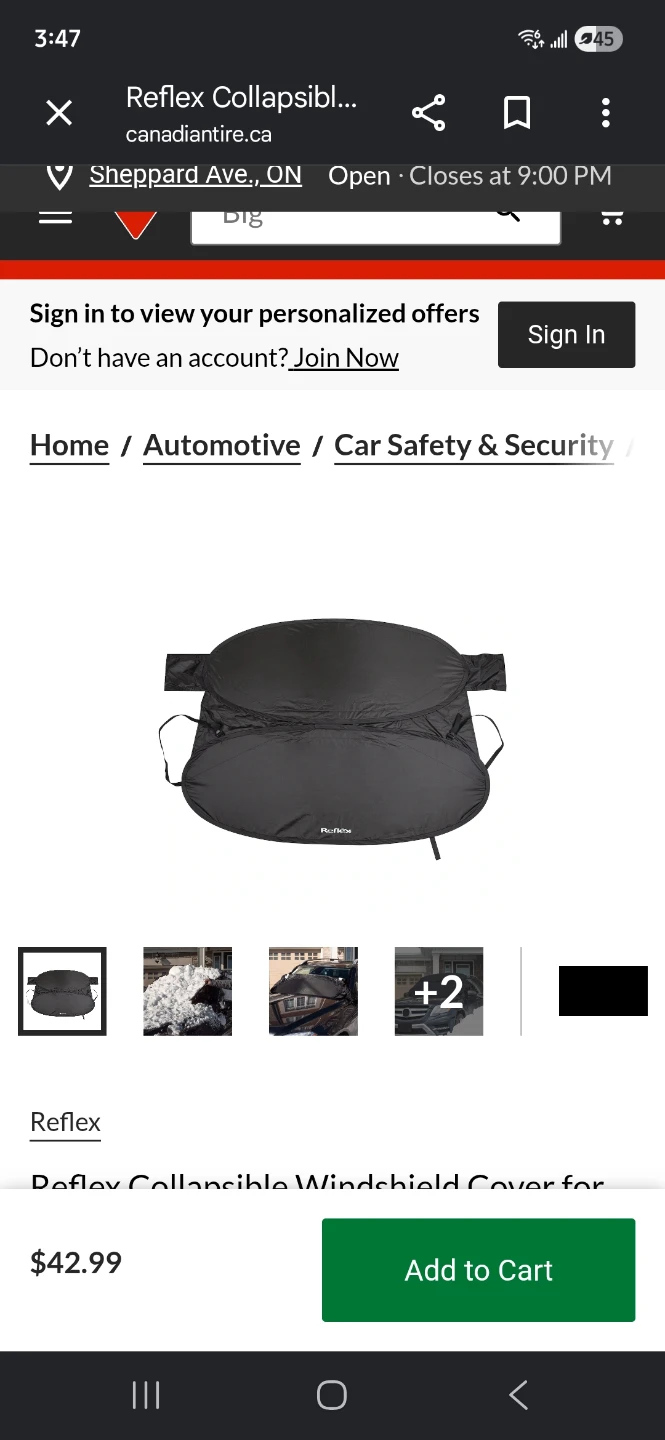 Reflex Collapsible Windshield Cover