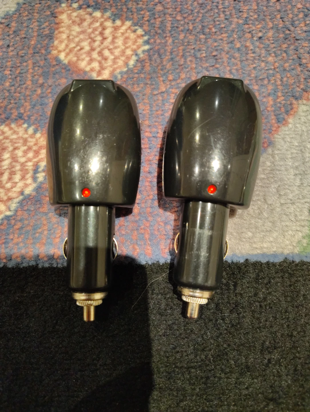 Two Black Car Power Adapters