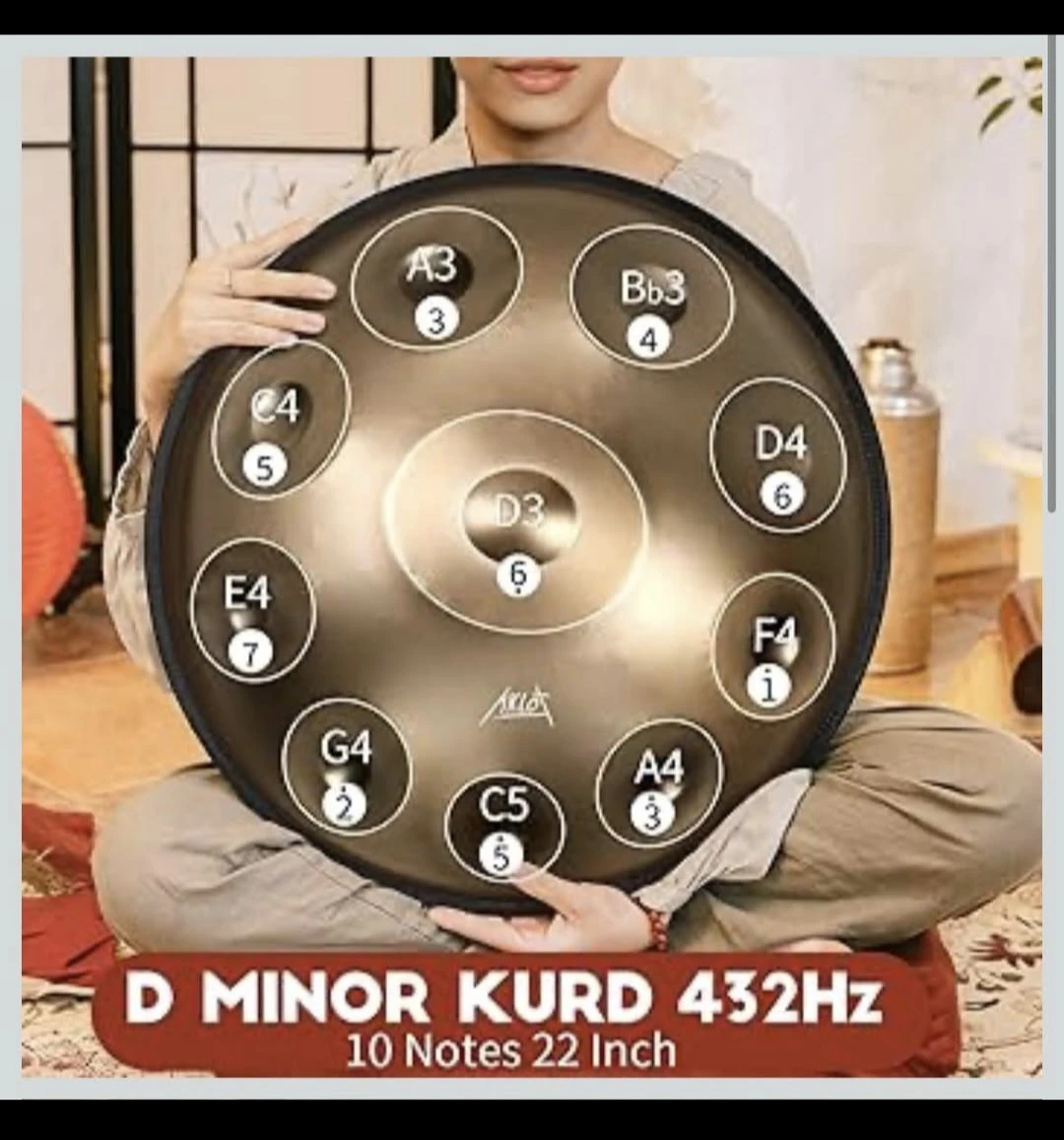 Aklot 22 Inch D Minor Kurd Handpan Drum - photo 2