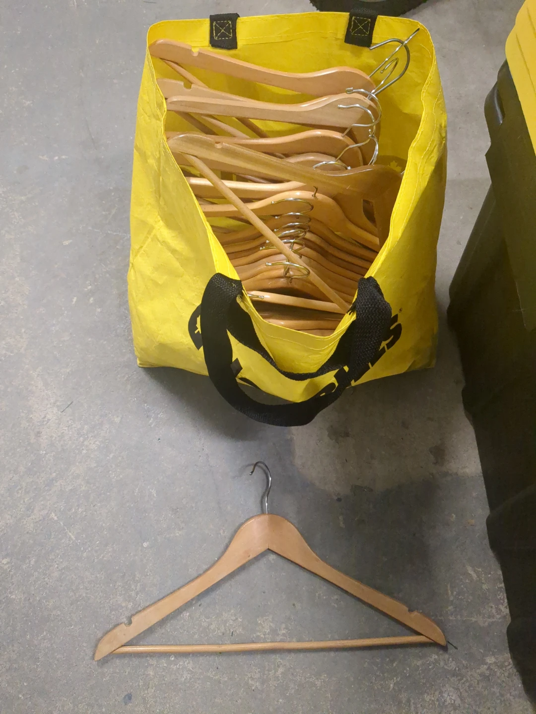 Lot of 15 Wooden Hangers with Metal Hooks