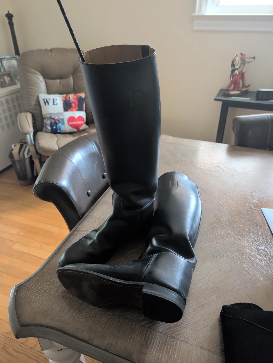 Black Riding Boots Size 8 C