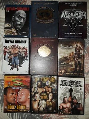 Vintage LOT of 9 wrestling dvd's