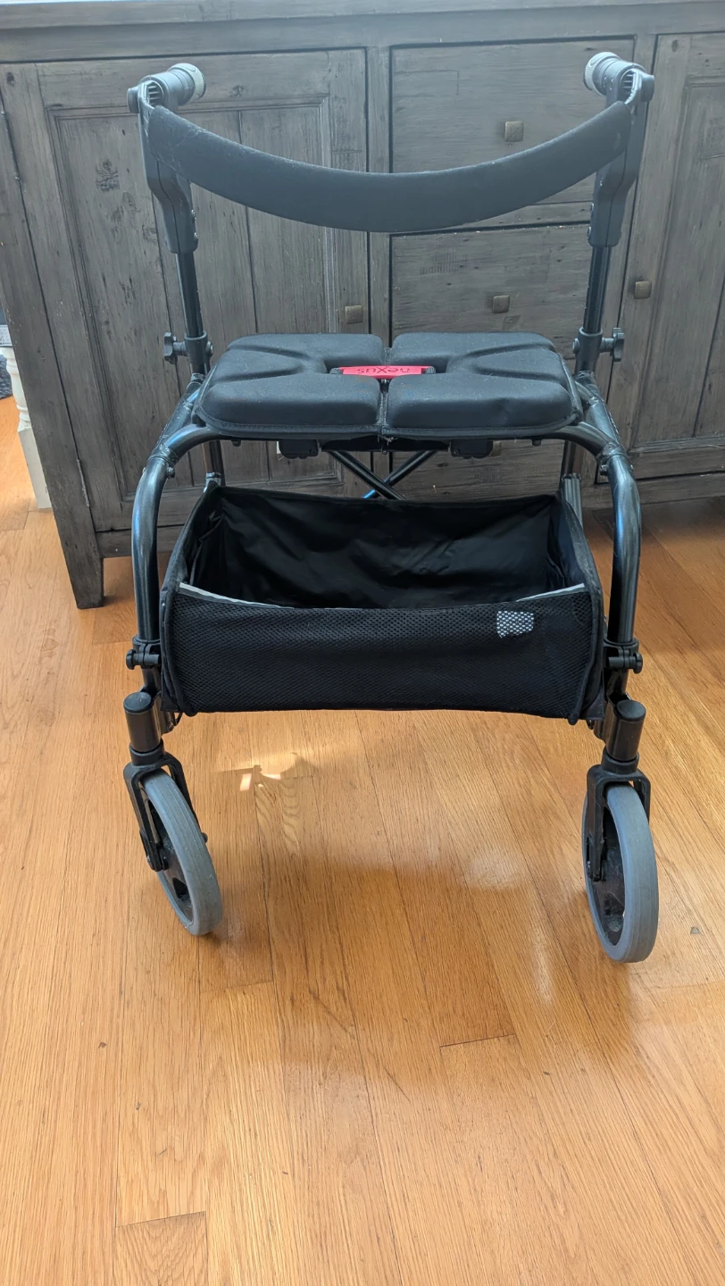 Nexus 3-Wheel Rollator Walker with Seat & Basket