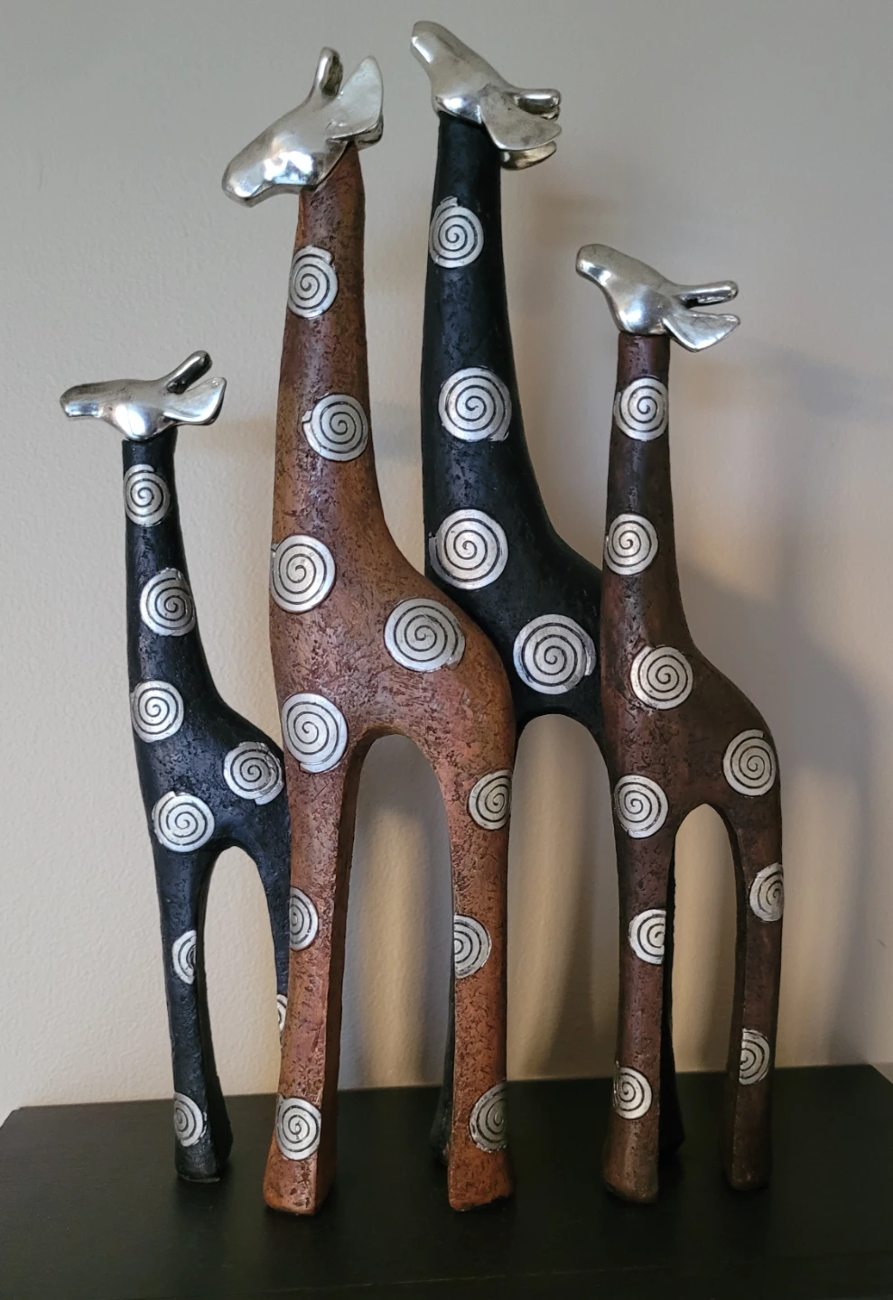 Set of 4 Decorative Giraffe Figurines