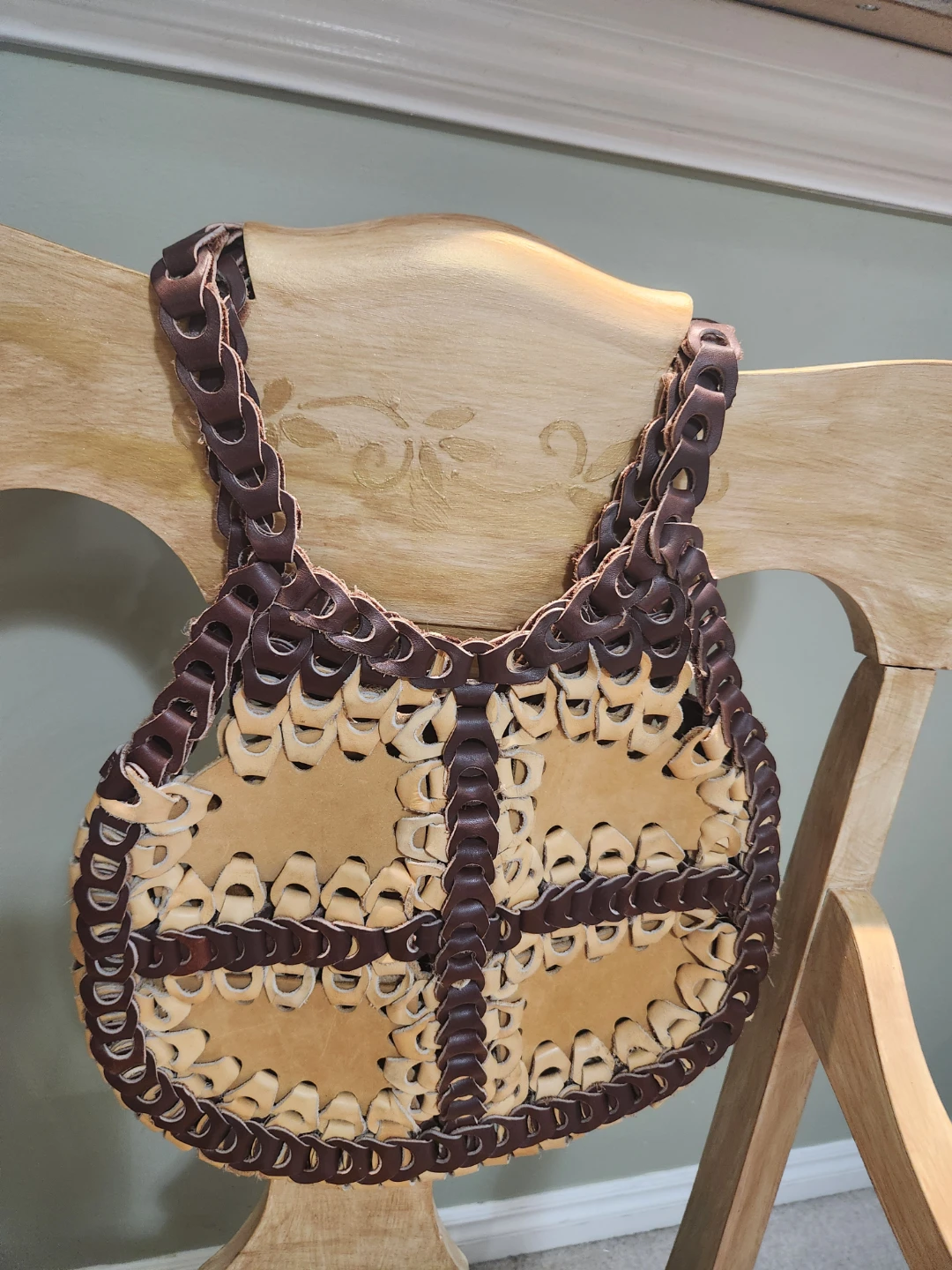 Handwoven Leather Tote Bag - photo 2