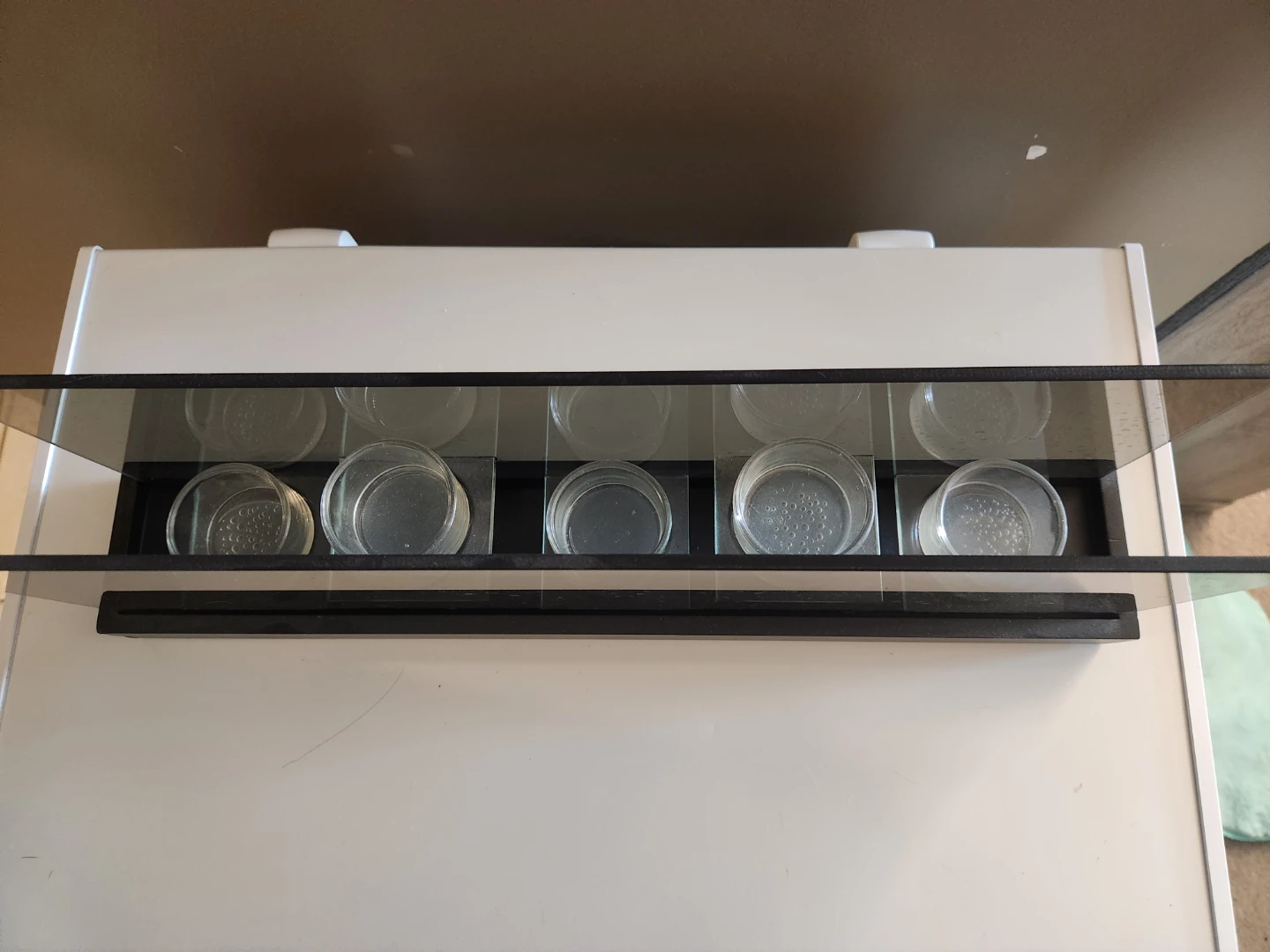 Glass Display Shelf with Candle Holders - photo 2