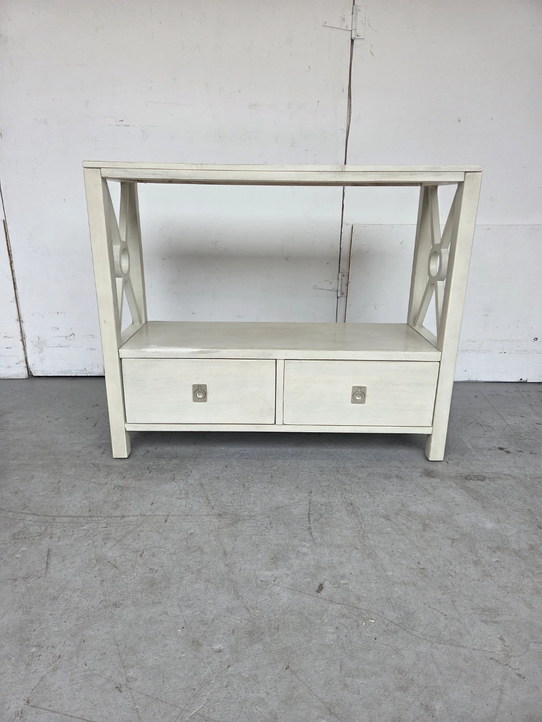 Cream Console Table with 2 Drawers