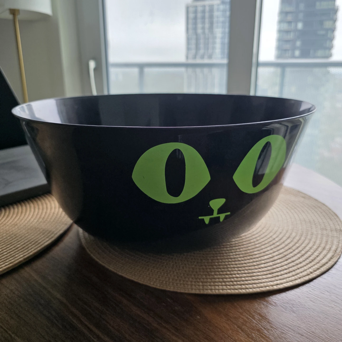 Halloween Black Cat Plastic Bowl