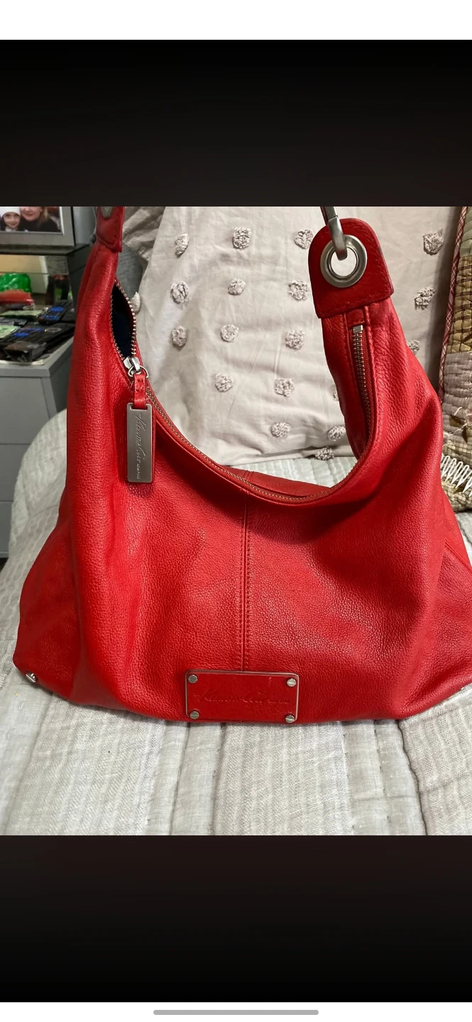 Kenneth Cole Red Leather Hobo Bag