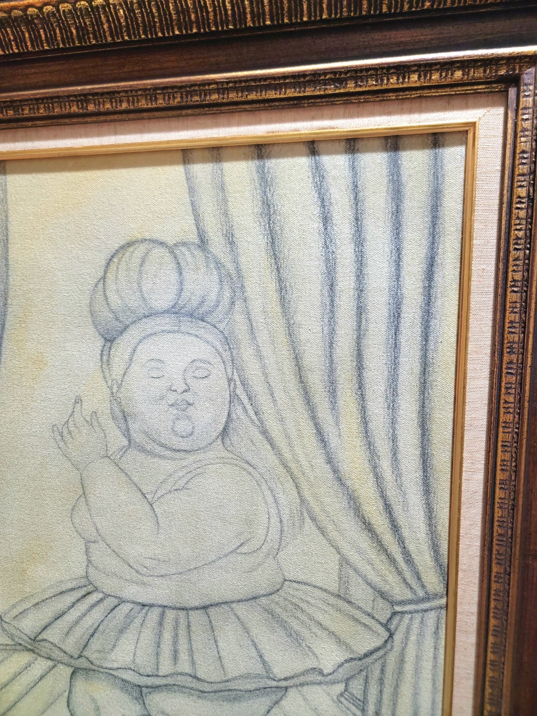 Framed Pencil Sketch of Ballerina - photo 2