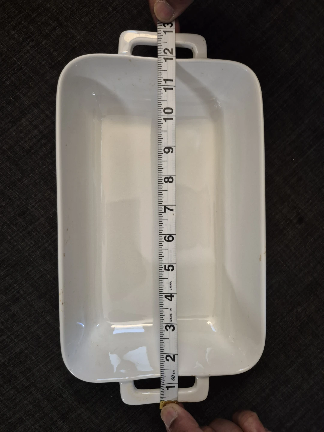 FOX HOME White Ceramic Rectangular Baking Dish - photo 2