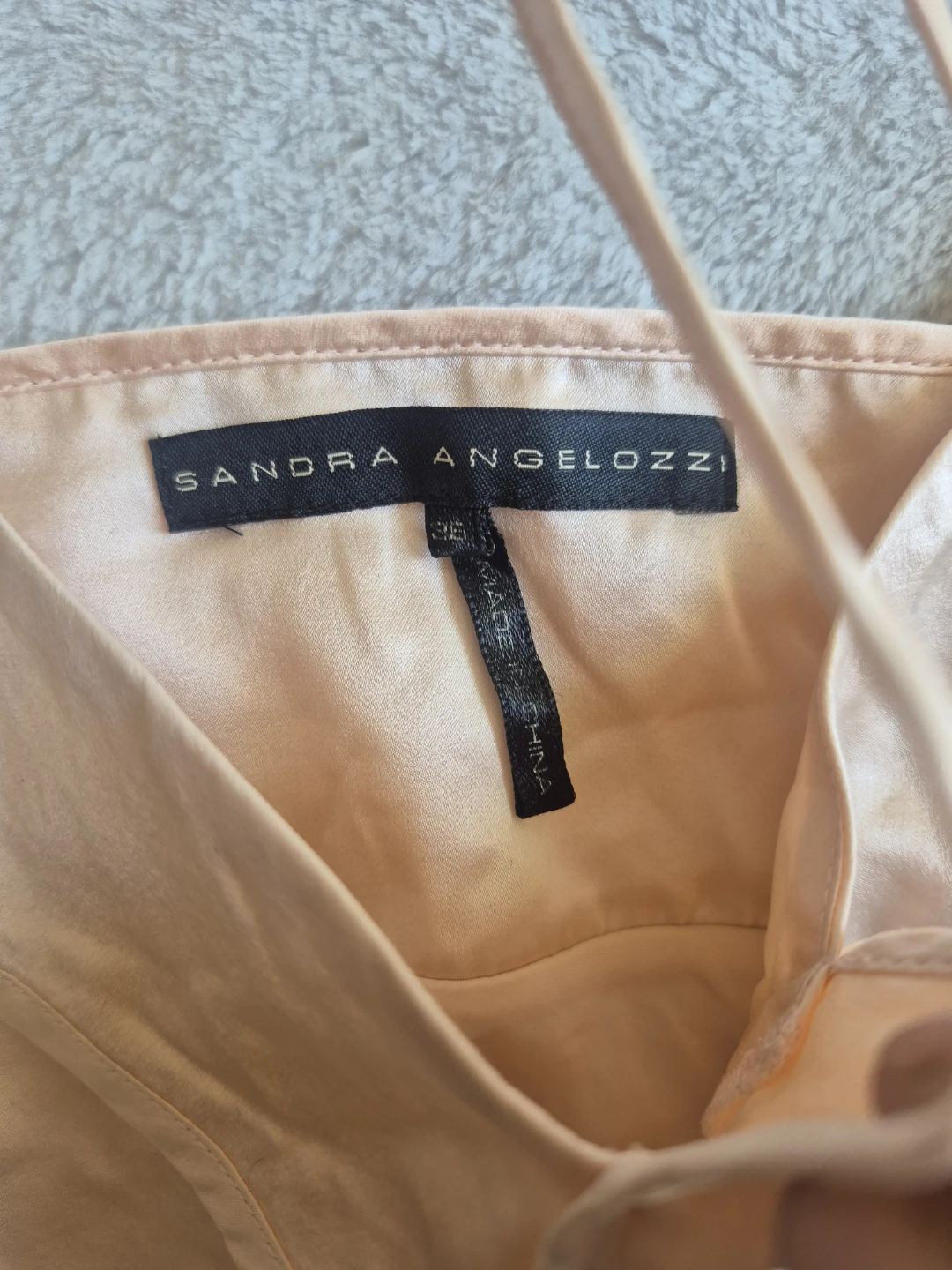 Sandra Angelozzi Peach Satin Camisole Top Size 38 - photo 2