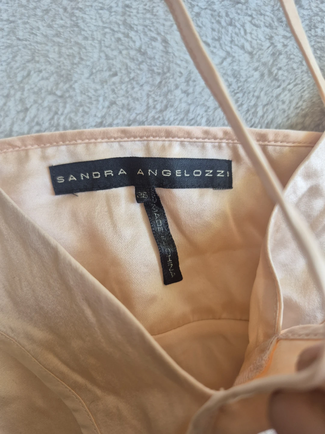 Sandra Angelozzi Peach Satin Camisole Top Size 38 - photo 3