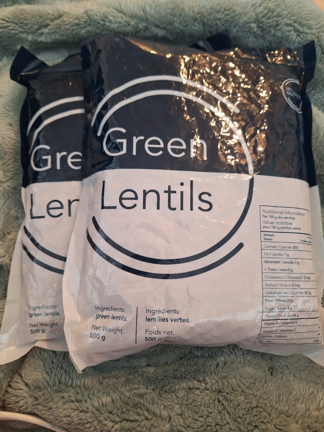 Mary's Green Lentils - 2 x 500g Bags