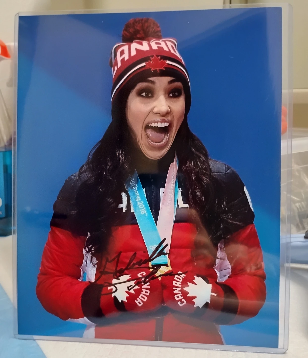 GABRIELLE DALEMAN SIGNED 8x10 Olympic Gold Medalist