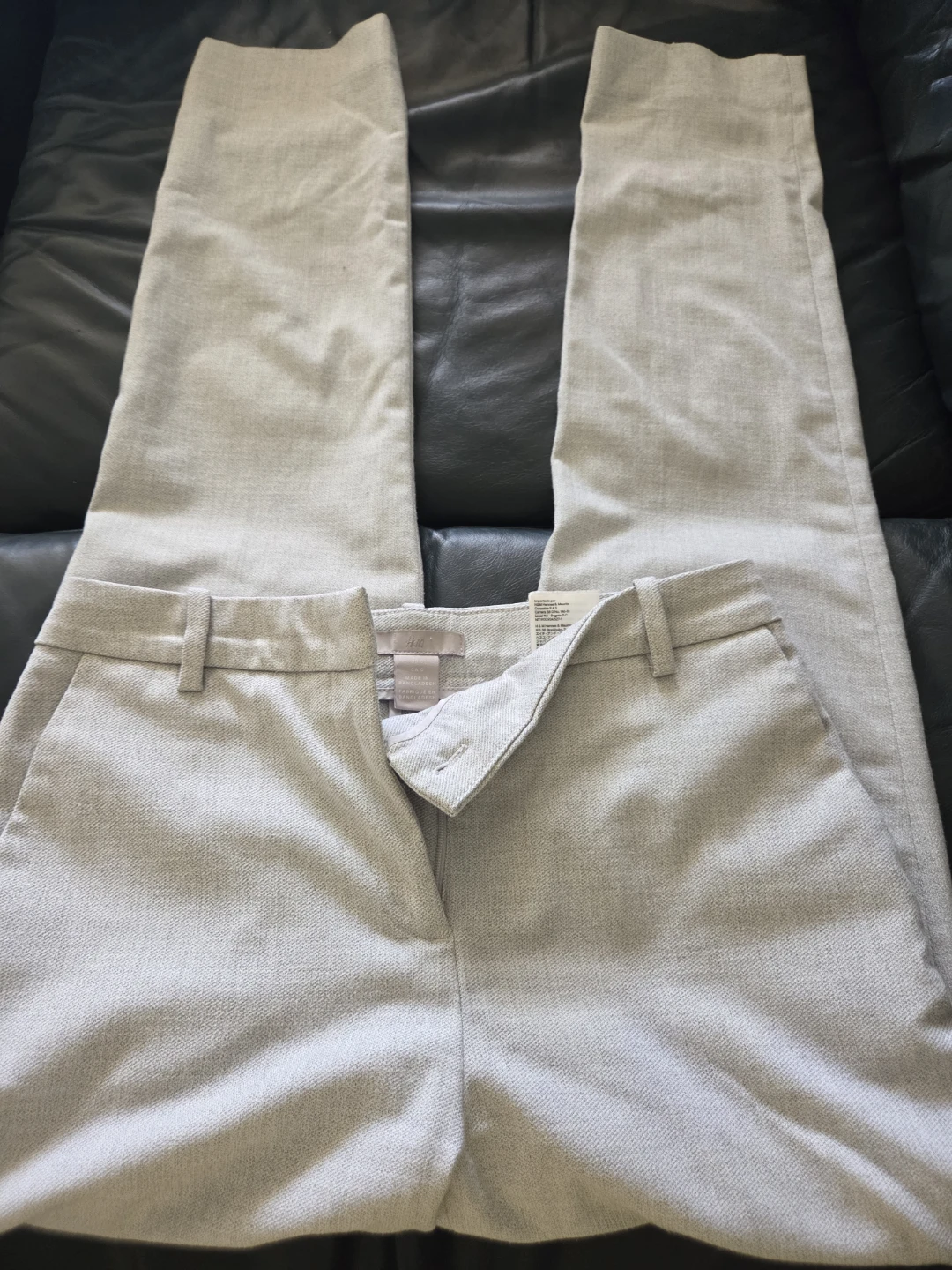 H&M Light Grey Straight Leg Trousers