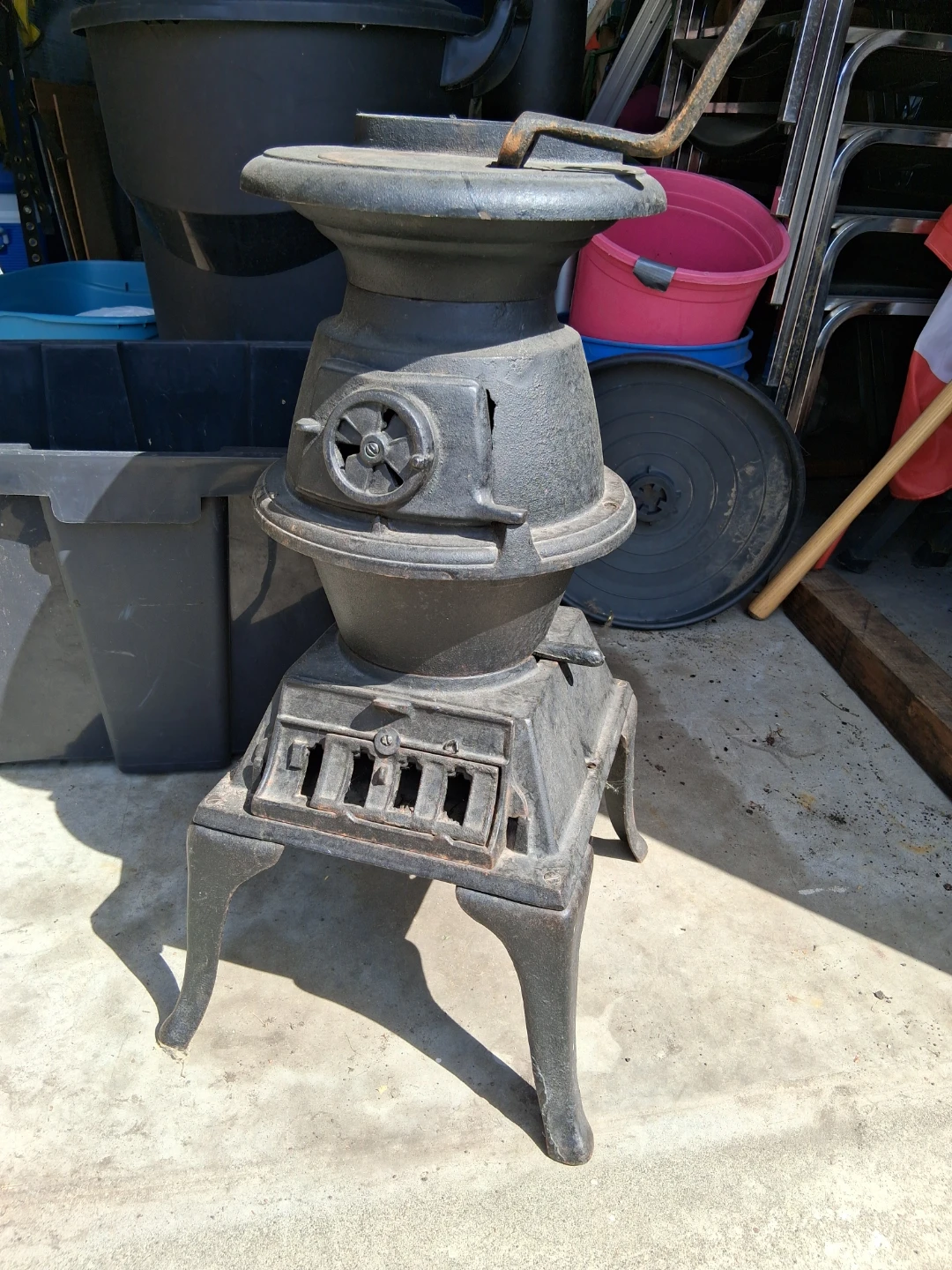 Antique Cast Iron Wood Burning Stove - photo 3
