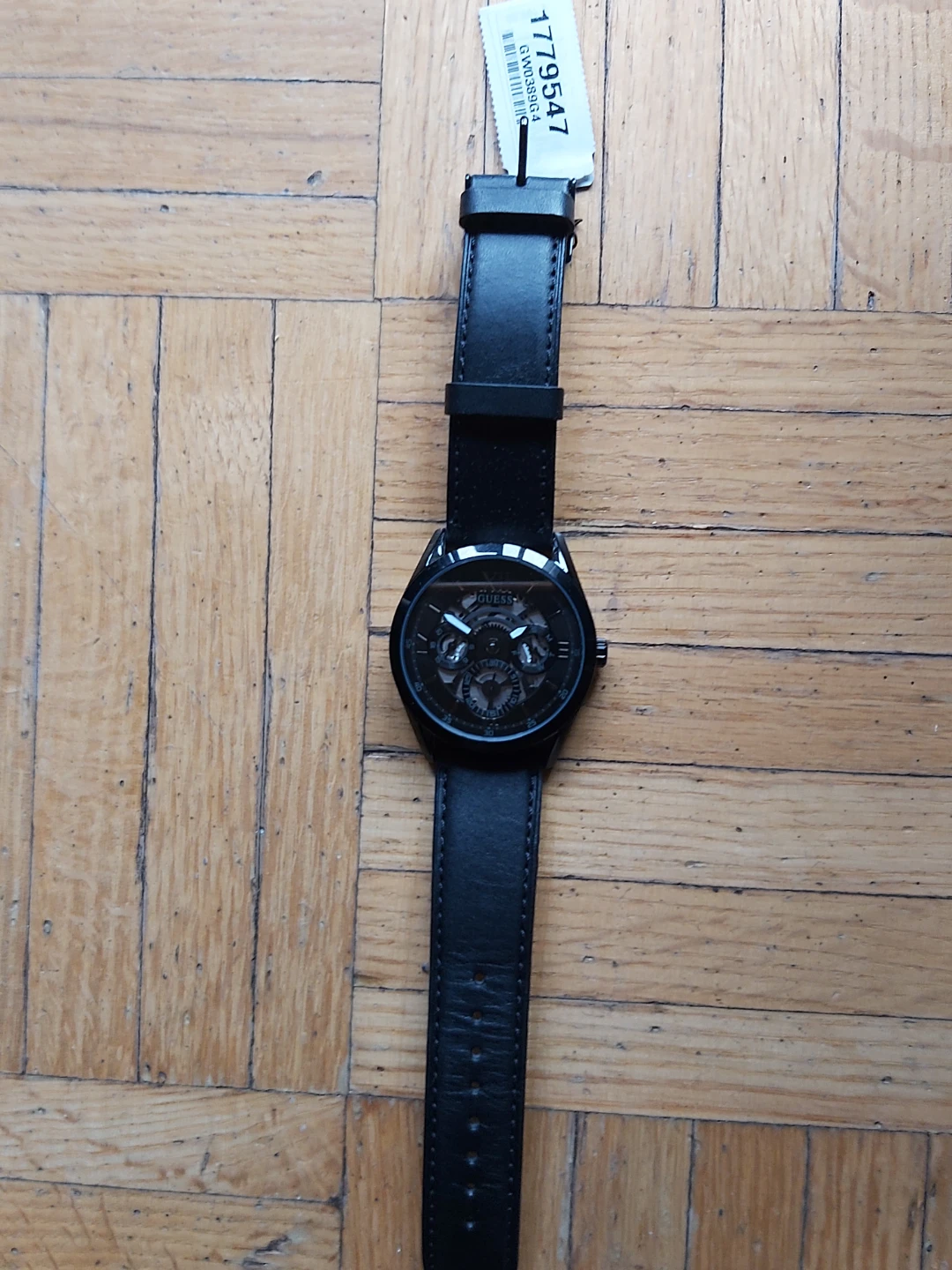 Guess Men's Watch - Black Leather Strap - photo 2