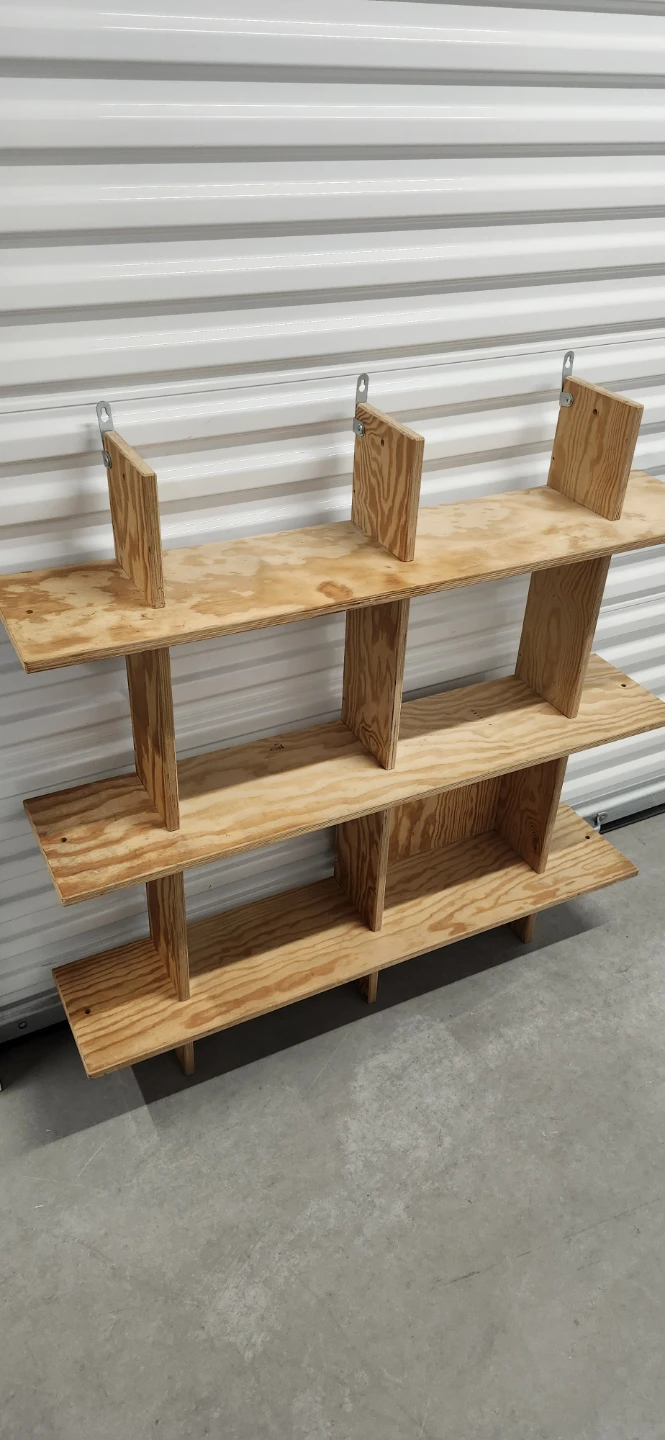 Wooden wall shelf
