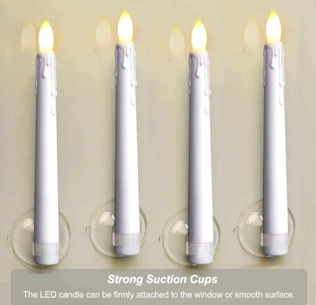 Set of 4 LED Flameless Candles with Remote - photo 3
