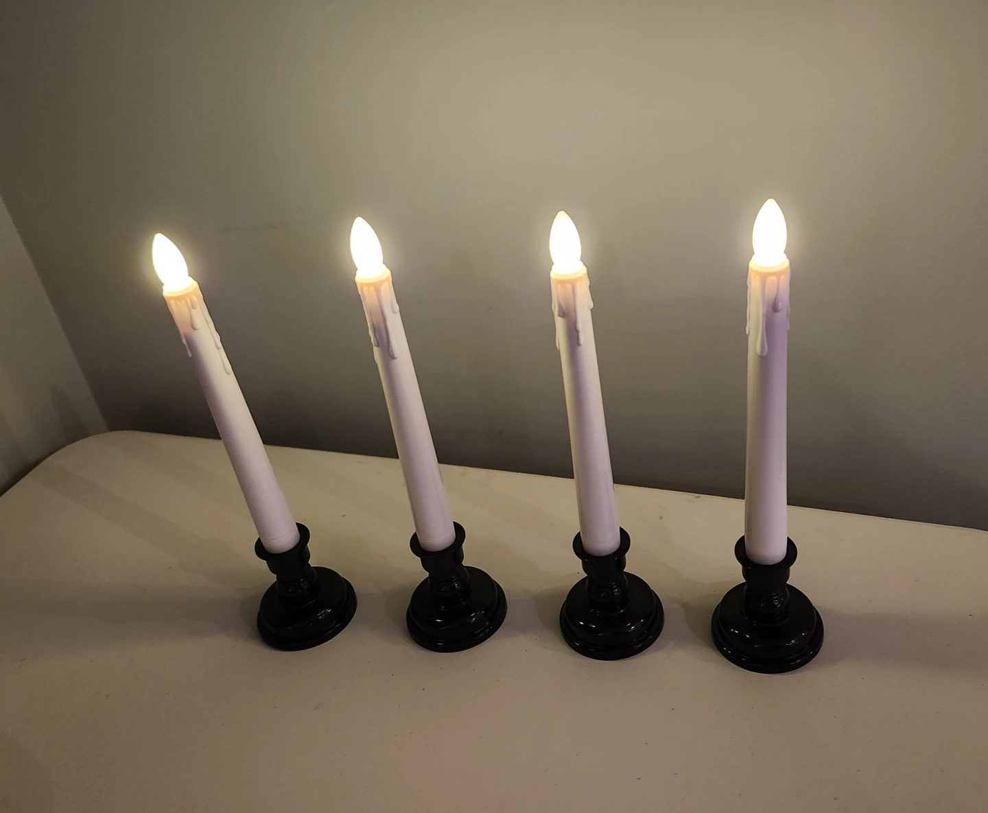 Set of 4 LED Flameless Candles with Remote - photo 5