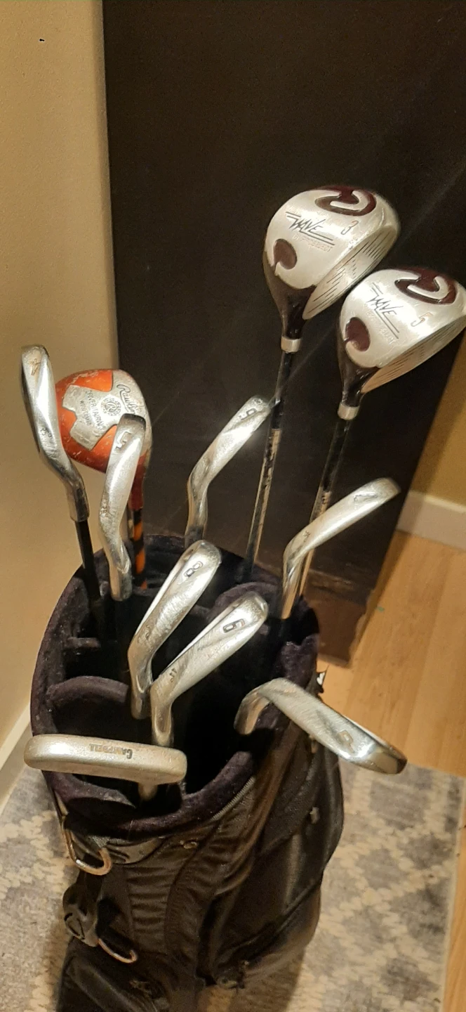 Complete Set Of Precision Wave Golf Clubs & Bag - photo 2