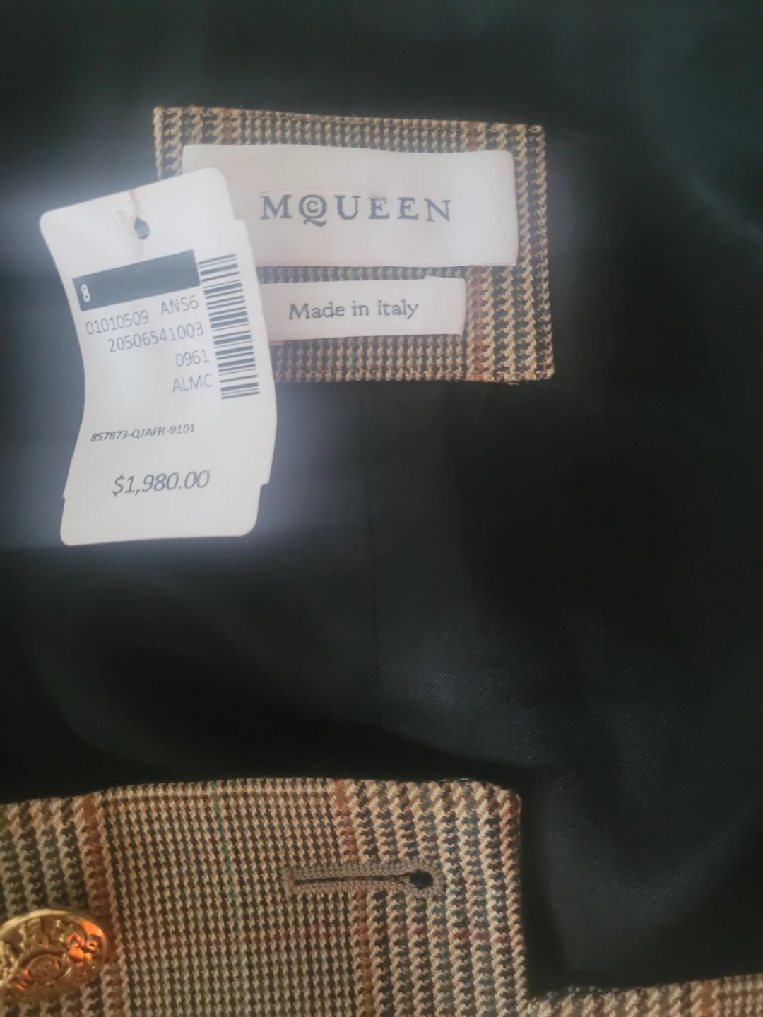 McQueen Plaid Vest - Made in Italy - photo 2