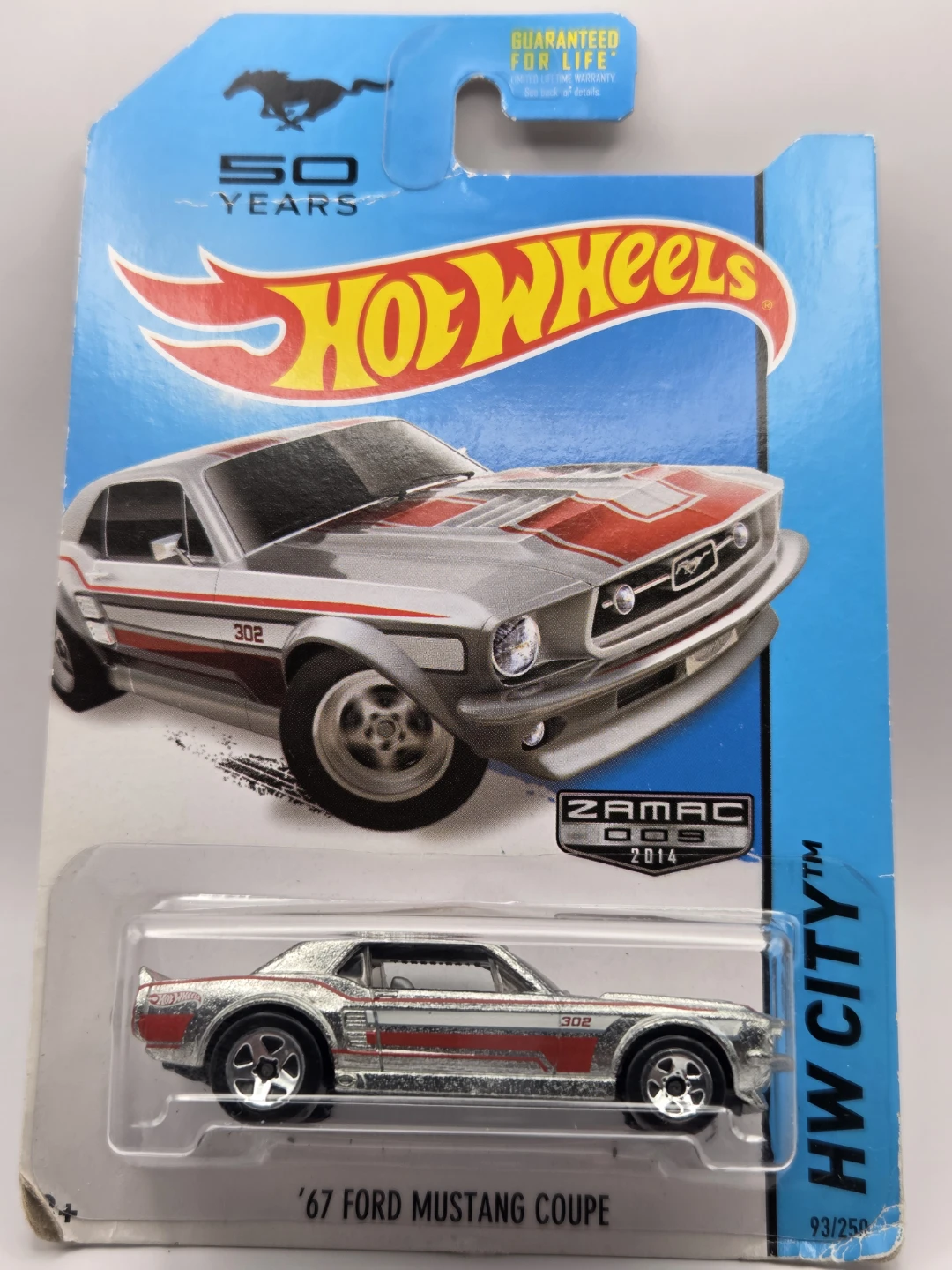 Hot Wheels 2014 ZAMAC '67 Ford Mustang Coupe - Mustang 50th