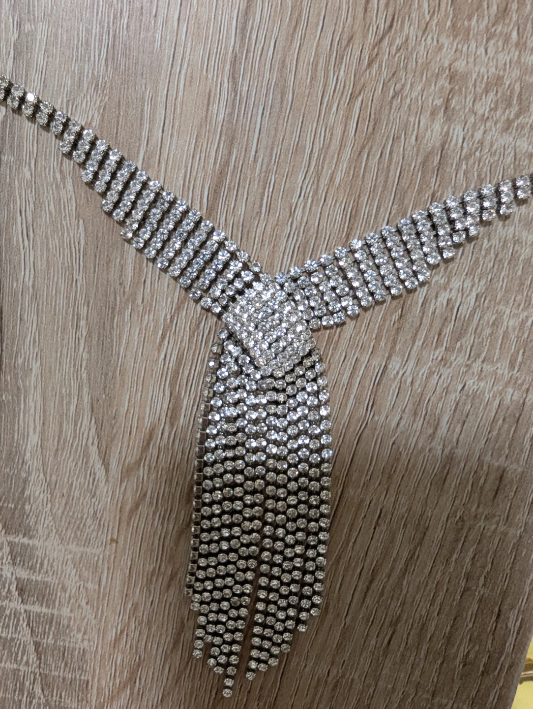 Sparkly Rhinestone Tassel Necklace - photo 2