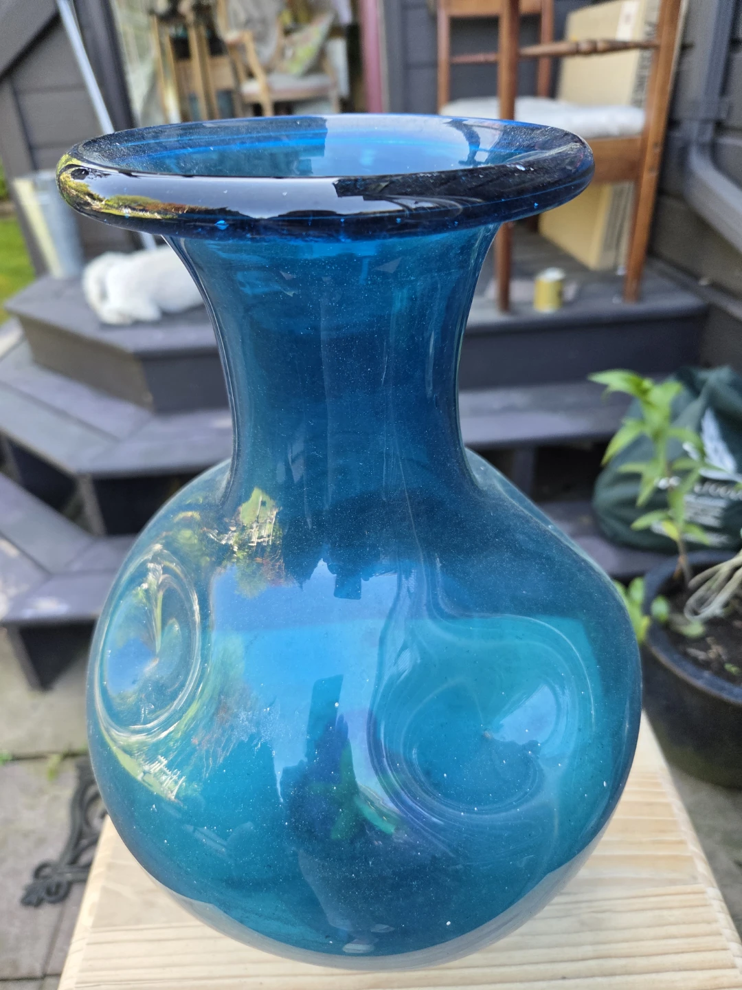 Blue Glass Vase - photo 2