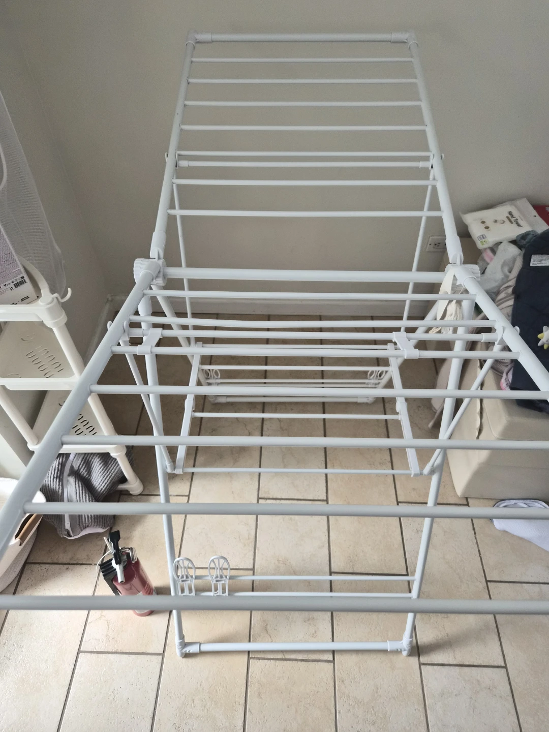 White Laundry Drying Rack