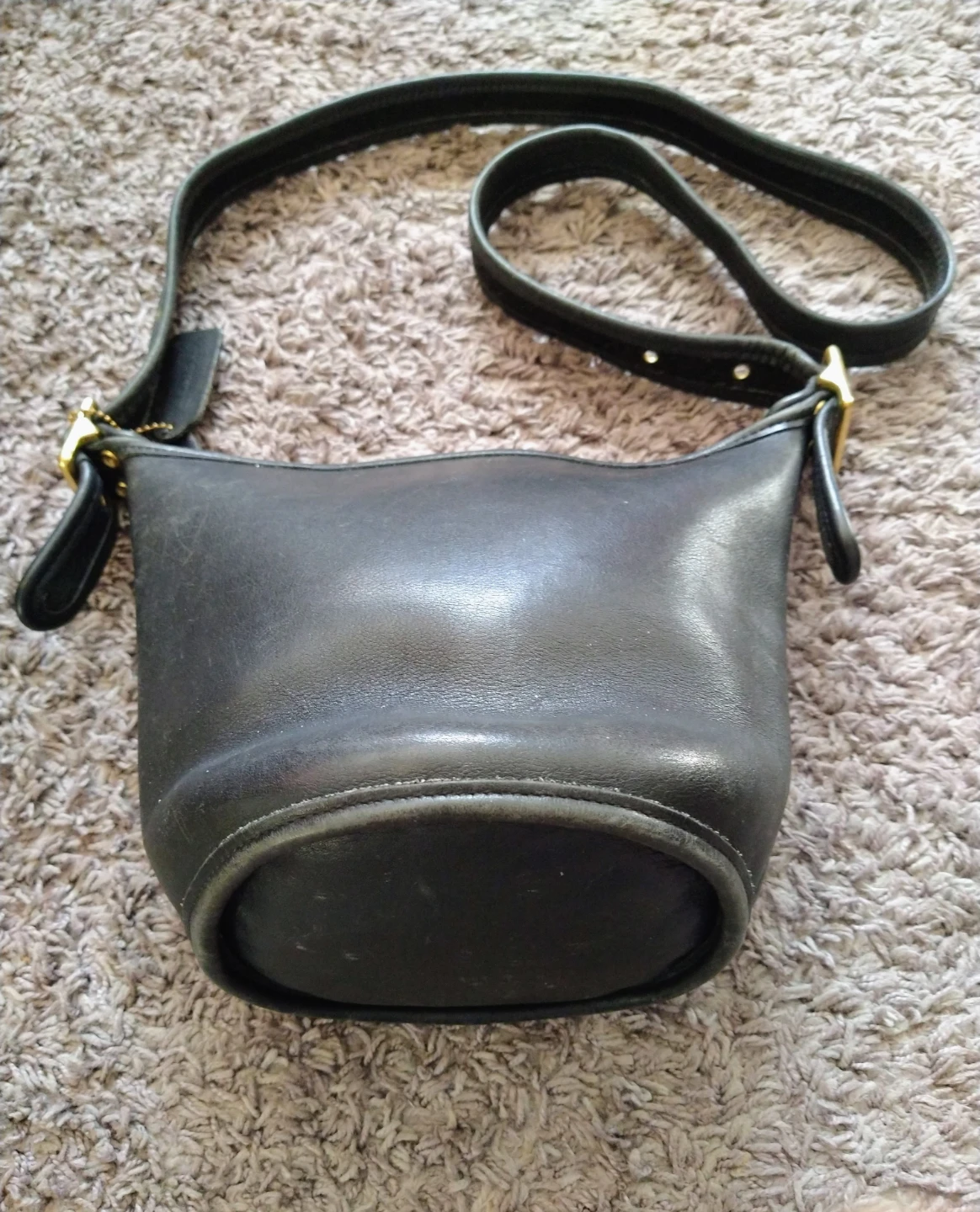 Vintage Black Leather Coach  Mini Maggie Duffle - photo 5