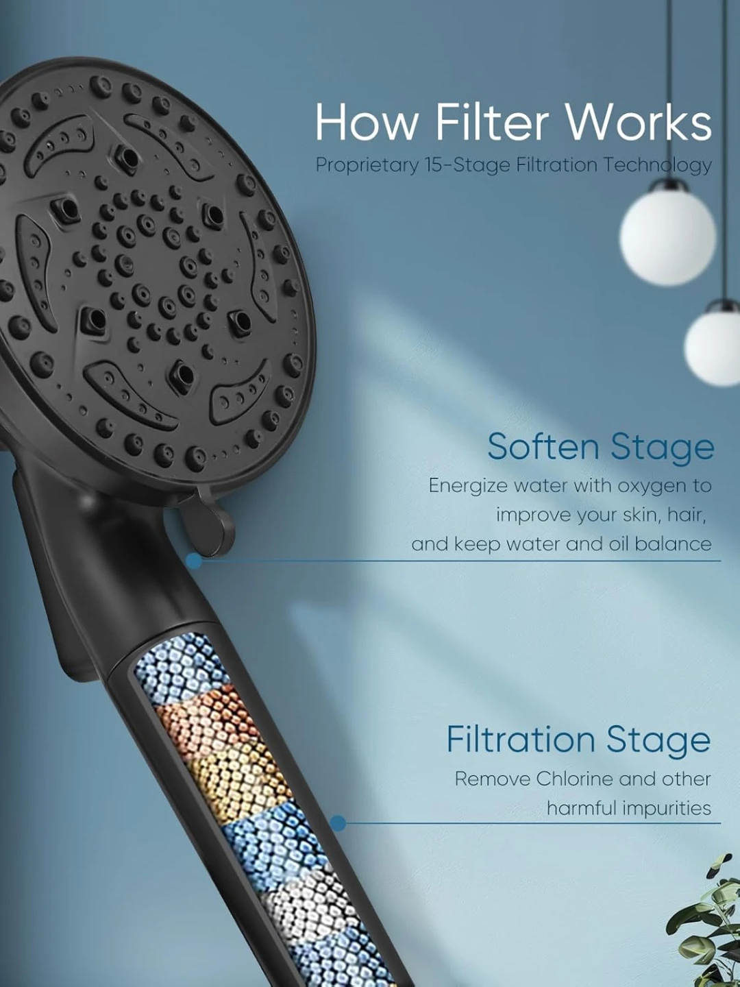 Brand New Black Shower Set With Filter For Sale - photo 5