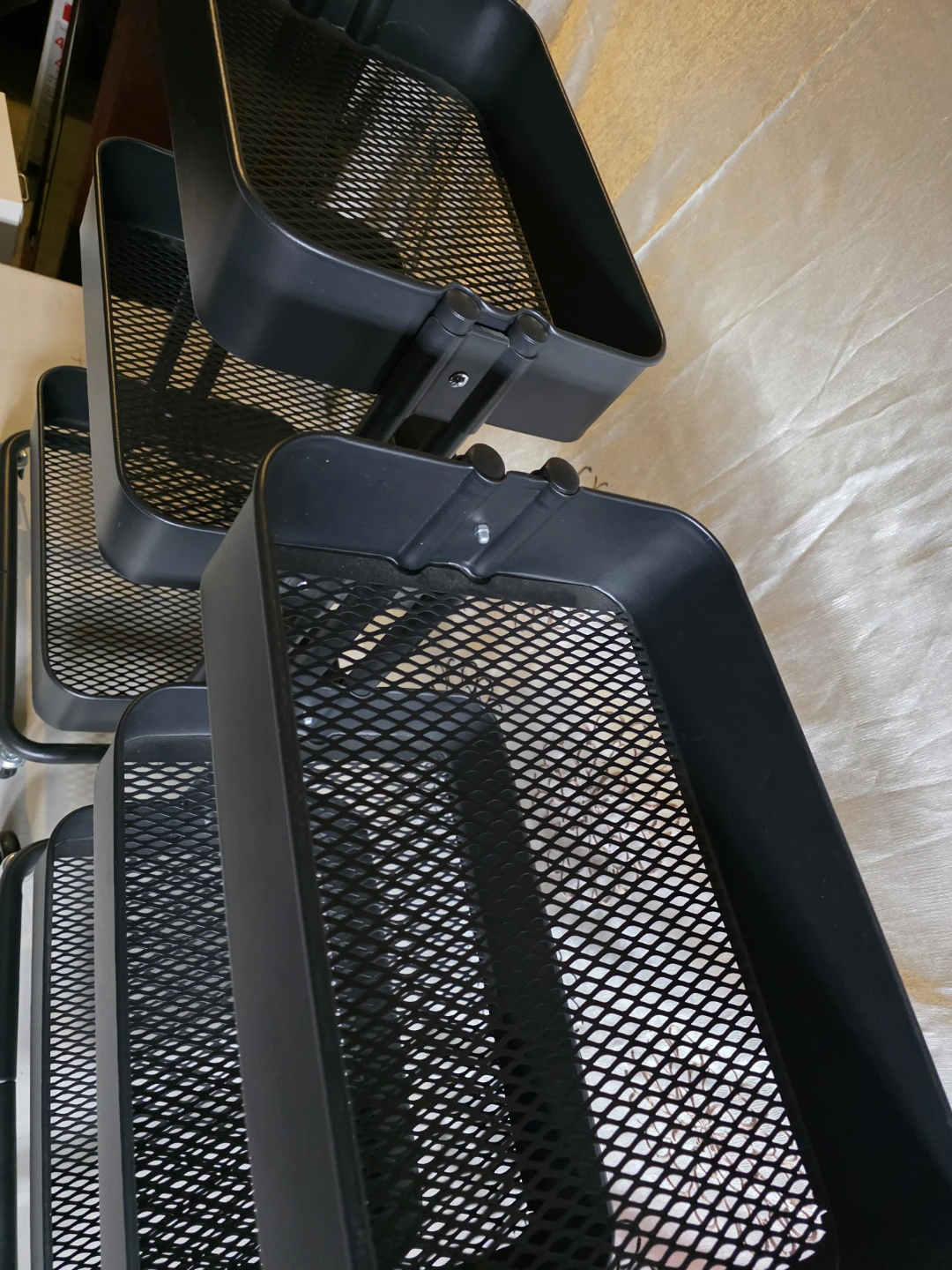 Black 3-Tier Rolling Storage Cart - photo 4
