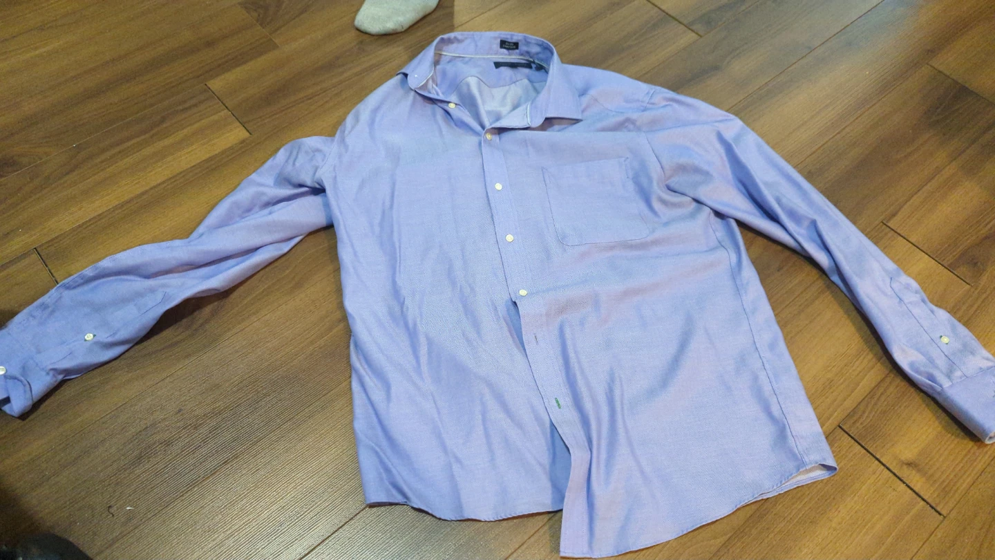 Tommy Hilfiger Men's Dress Shirt - Lavender, Size 17