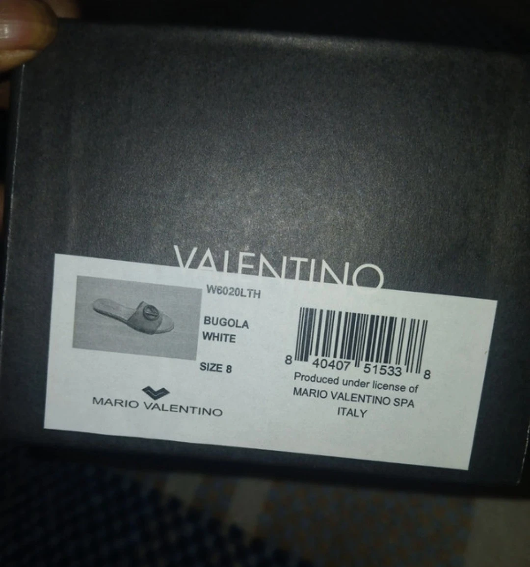 Valentino White Bugola Slides - Size 8